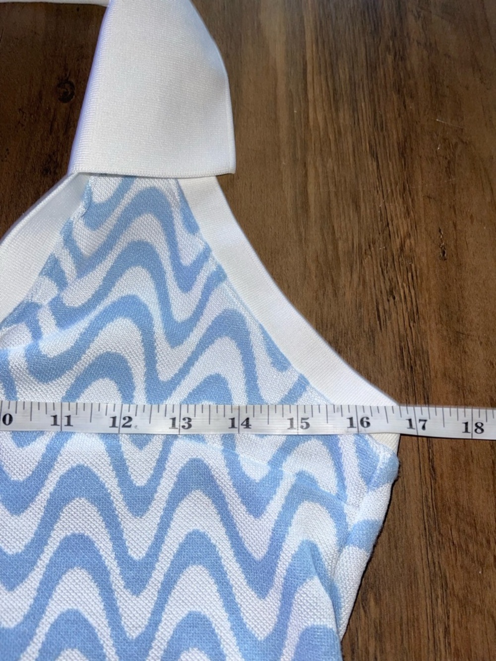 H&M Women's Blue and White Mini Halter Dress - Picture 8 of 10